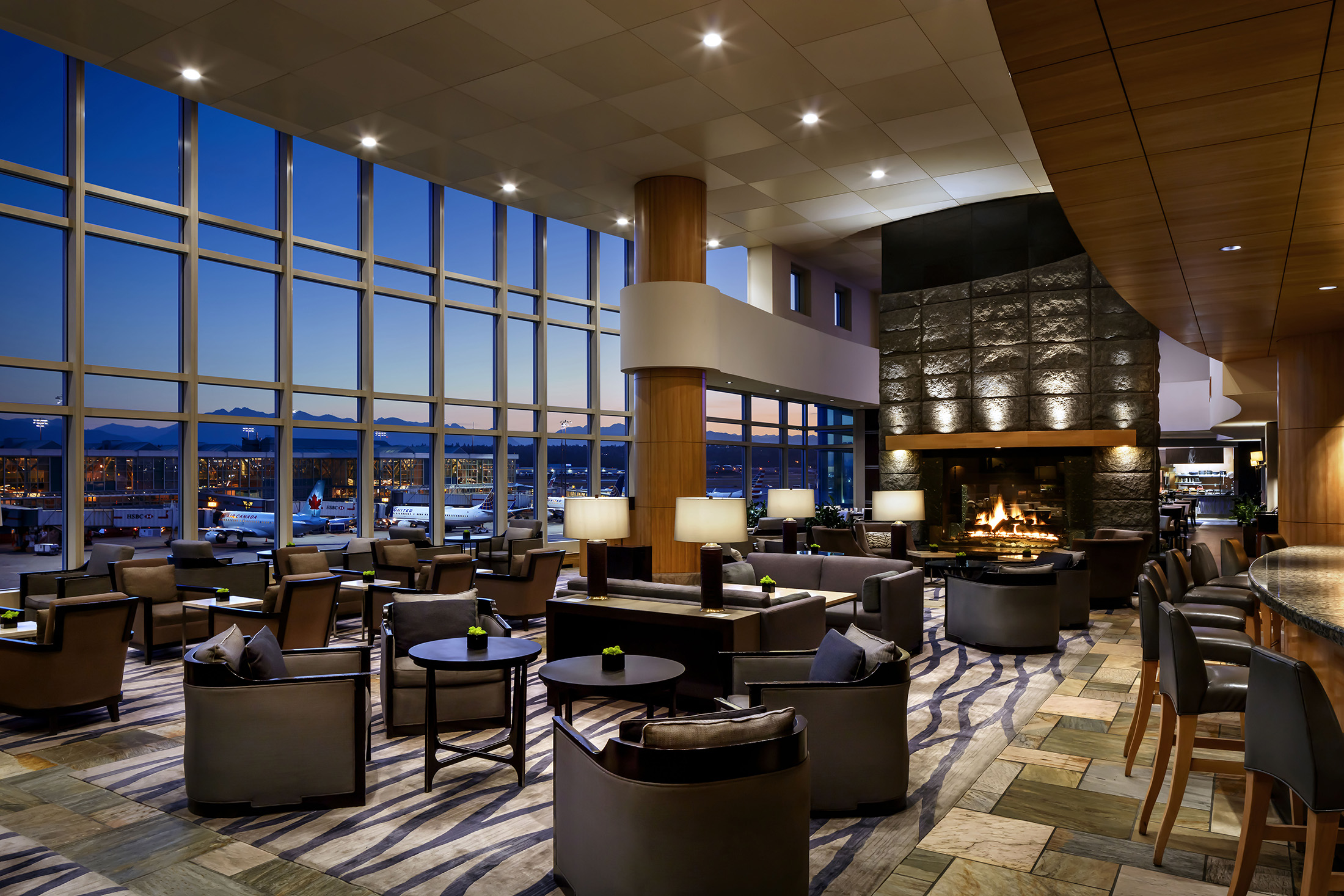 seating and bar area at the jetside bar