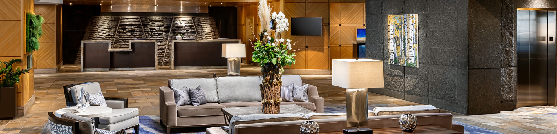 sitting area in the lobby