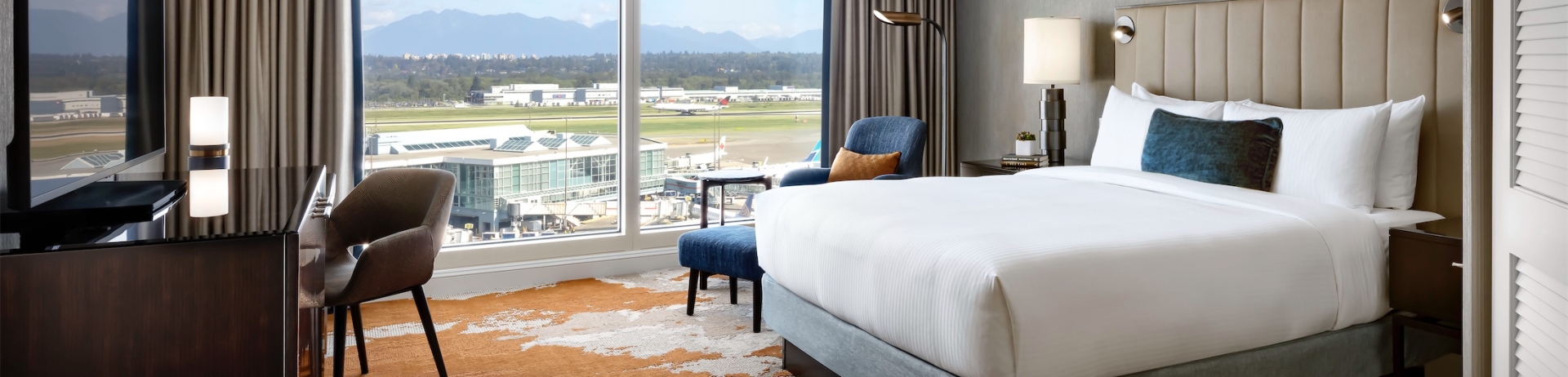 bedroom with view of tarmac