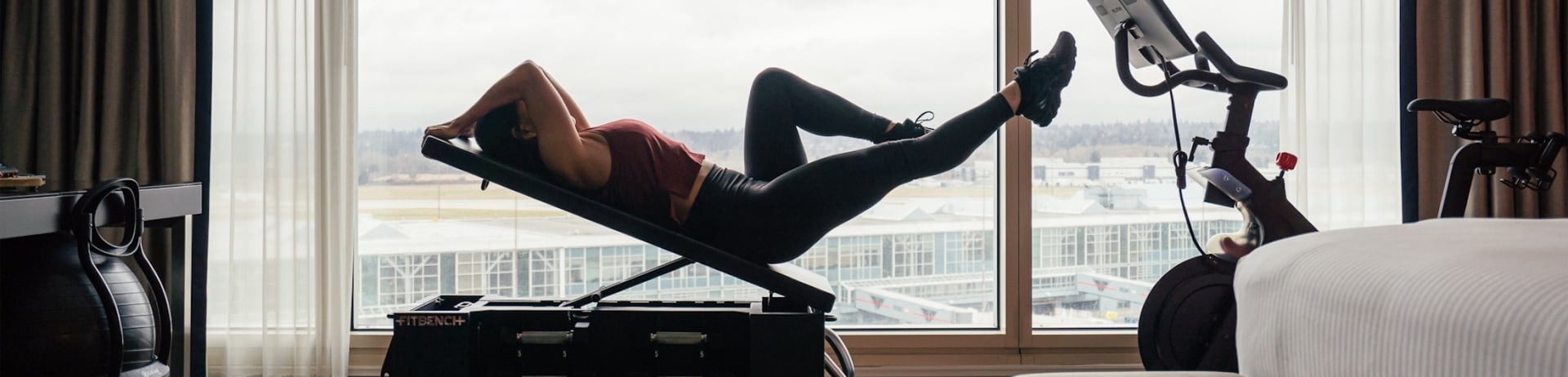 woman working out on a pilates machine