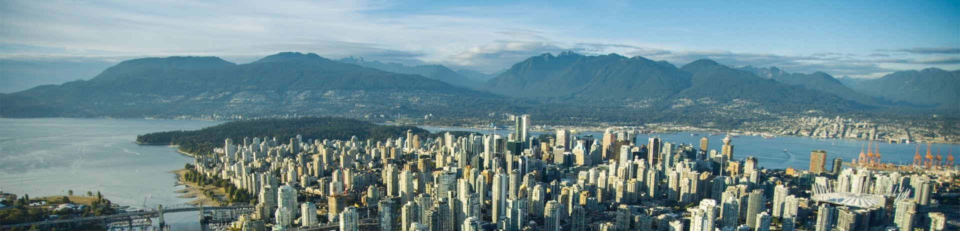 Aerial view of Vancouver, BC.