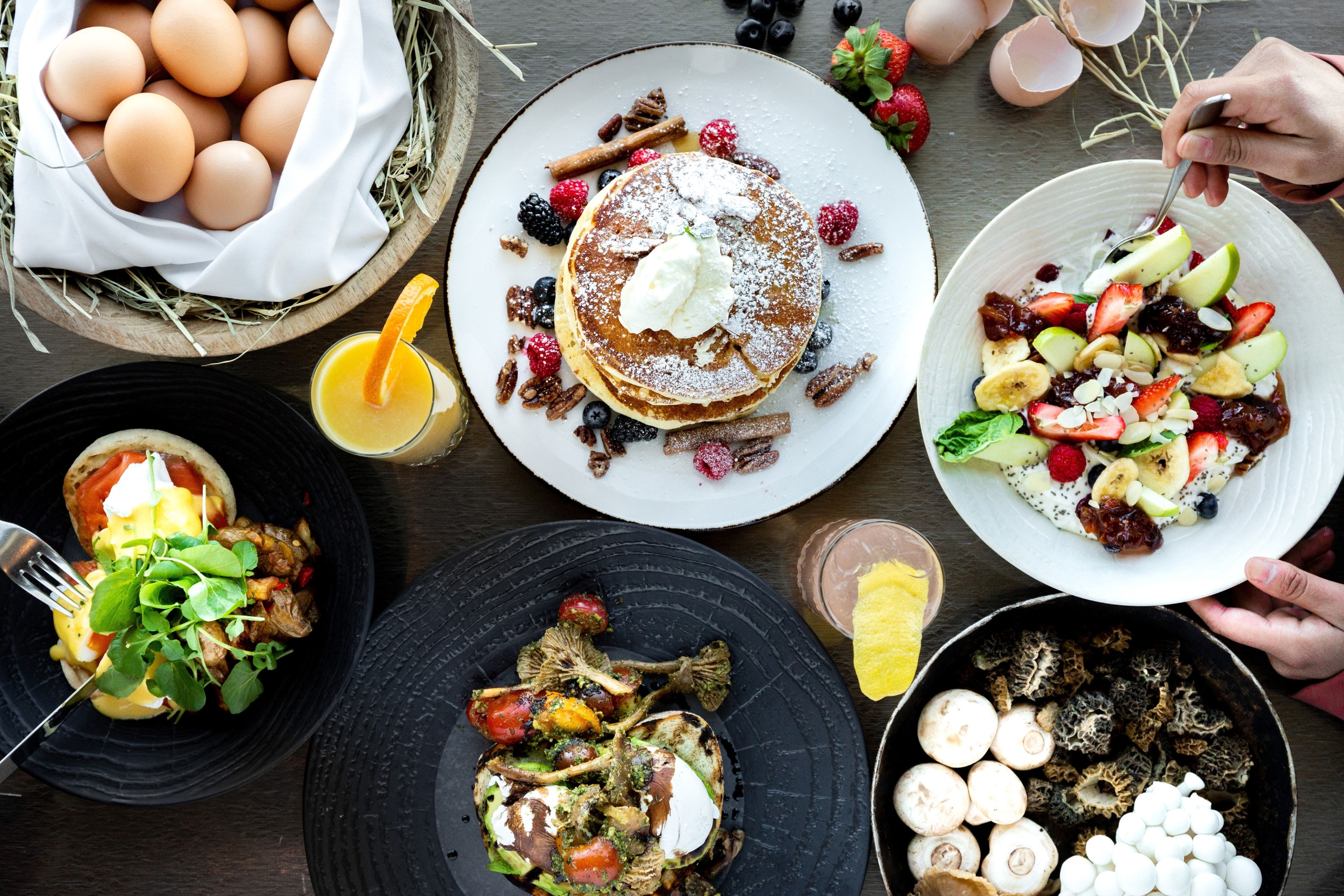 Breakfast flatlay
