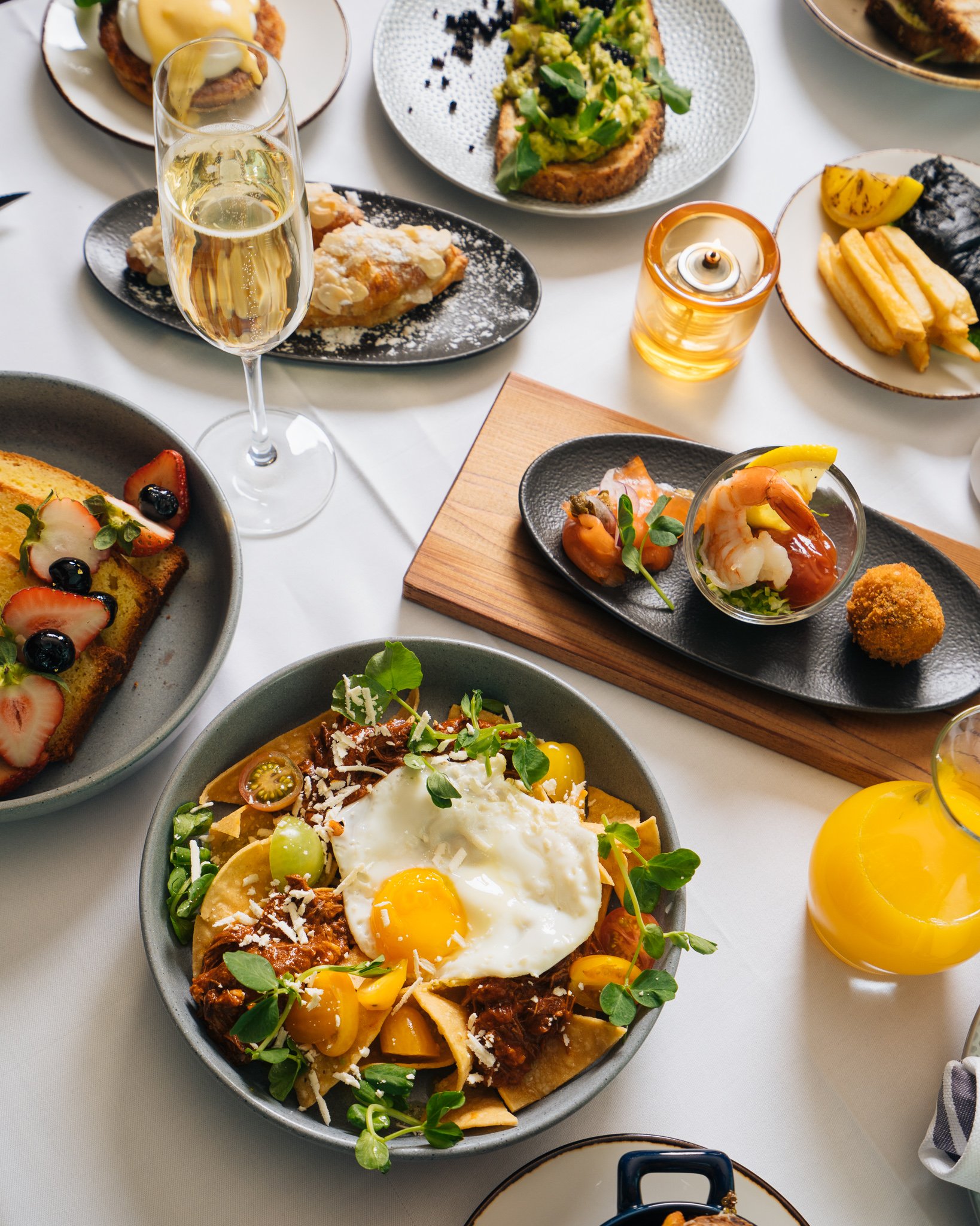 New Year's Eve Brunch Flatlay