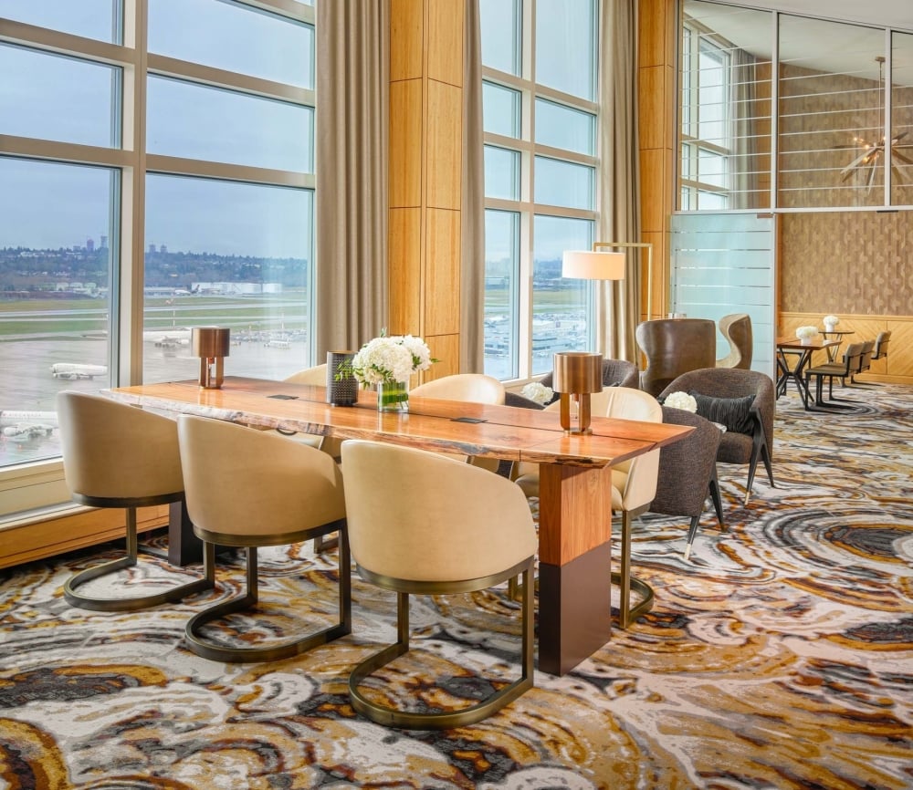 The Fairmont Gold Lounge at Fairmont Vancouver Airport