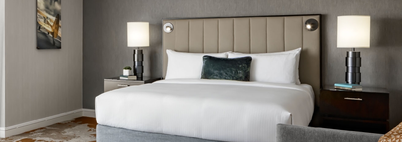 bedroom with king sized bed