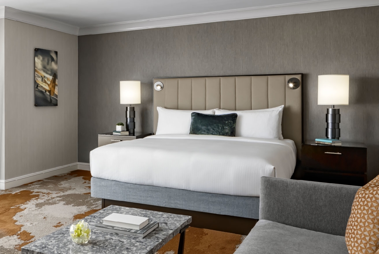 bedroom with king sized bed